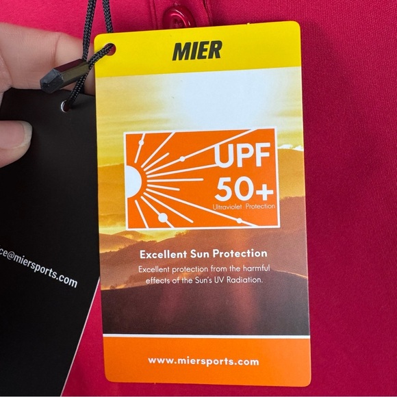 MIER Sports Red Long Sleeve Polo Shirt Size 2XL - Picture 3 of 4